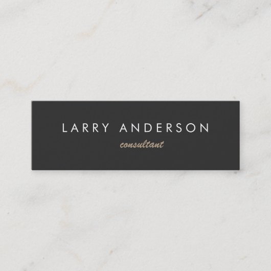 Mini Double Side Gray Consultant Business Card Visitenkarte (Vorderseite)