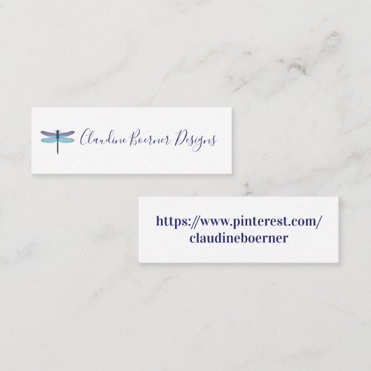 Mini-Dragonfly-Visitenkarten Mini Visitenkarte (Vorne/Hinten)