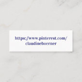 Mini-Dragonfly-Visitenkarten Mini Visitenkarte (Rückseite)