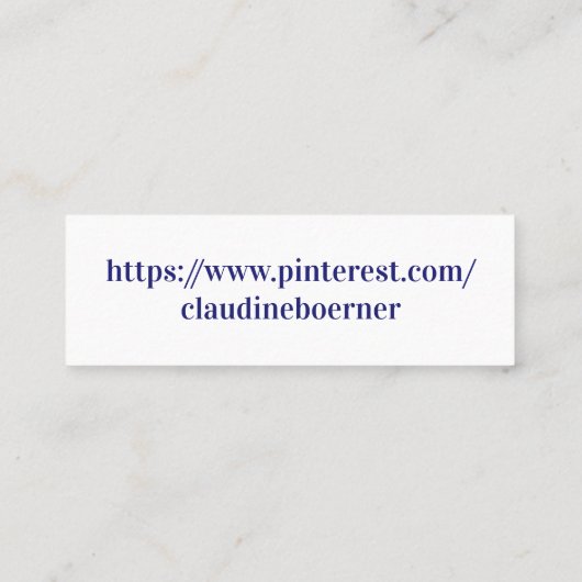 Mini-Dragonfly-Visitenkarten Mini Visitenkarte (Rückseite)