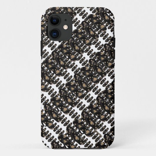 Mini Dreh Flop Sandals Muster (schwarz) Case-Mate iPhone Hülle (Rückseite)