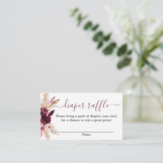 Mini-Duschdiapier Begleitkarte (Stehend Vorderseite)