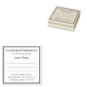 Mini-Echtheitsbescheinigung für Fotografie Gummistempel (Stempel)