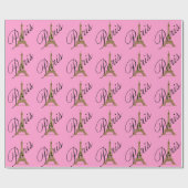 Mini Eiffel Tower Paris Geschenkpapier (Flach)