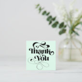 Mini einfache coole Retro-Skriptreihenfolge vielen Quadratische Visitenkarte (Stehend Vorderseite)