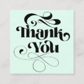 Mini einfache coole Retro-Skriptreihenfolge vielen Quadratische Visitenkarte (Vorderseite)