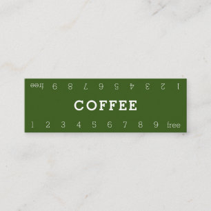 Mini einfache Doppelnummer Kaffeepauskarte Treuekarte