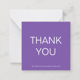 Mini Einfache Lila Dankeschön Square Note Card Mitteilungskarte