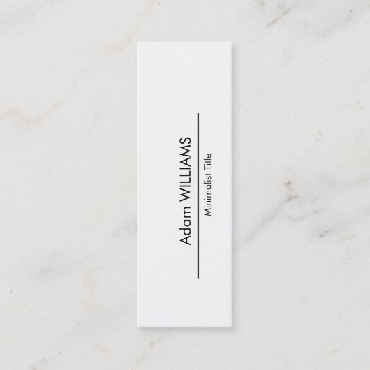 Mini einfache Minimalistische Geschäfts-Karte Mini Visitenkarte (Vorderseite)