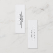 Mini einfache Minimalistische Geschäfts-Karte Visitenkarte (Vorne/Hinten)