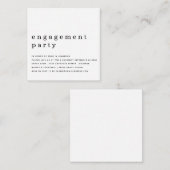 MINI Einfache Schwarz-weiße Einsatzgruppe einladen Mitteilungskarte (Vorne/Hinten)