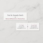 Mini einfache Visitenkarte mit 2 Namen und Kontakt (Vorne/Hinten)