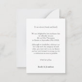 MINI | Einfache Wir haben das Foto der Ankündigung (Rückseite)