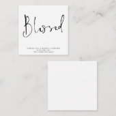 MINI | Einfaches Script Schwarz-weißer Urlaub gese Mitteilungskarte (Vorne/Hinten)