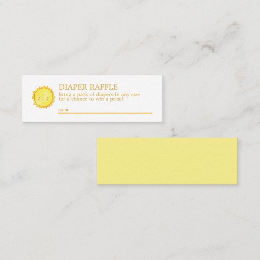 Mini-Einschlusskarte für den Sonnenschein  Mini Visitenkarte (Vorne/Hinten)