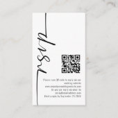 Mini Elegant Calligraphy QR Code Wedding RSVP Begleitkarte (Vorderseite)