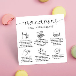 Mini-Elegant-Macarons-Betreuung & Vielen Dank Quadratische Visitenkarte