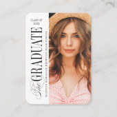 Mini Elegant Timeless Typography Photo Graduation Begleitkarte (Vorderseite)
