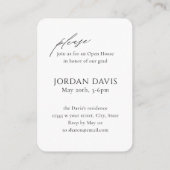 Mini Elegante Script Arch Foto Abschluss laden Begleitkarte (Rückseite)