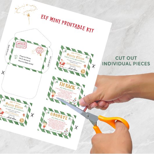 Mini Elf Printable Letters Magical Mini Santa Elf Poster