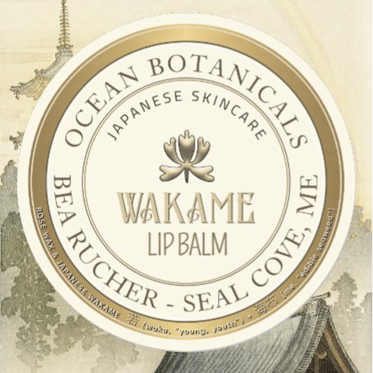 Mini Embossed Blume Lip Balm Metallic Gold Border Runder Aufkleber