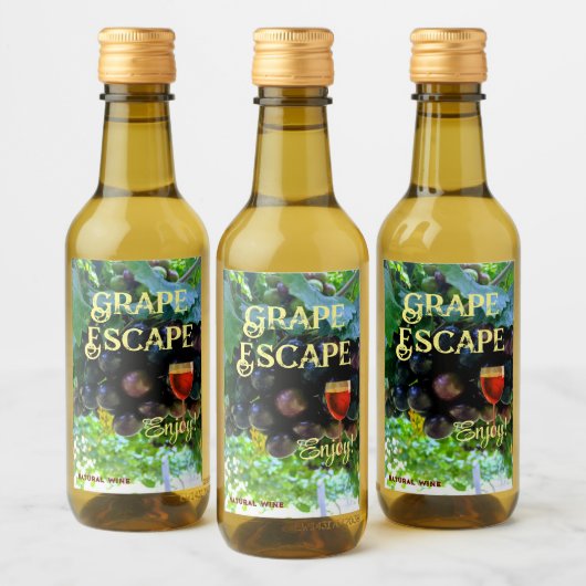 Mini-Enticing Natürliche Weintrauben Weinetikett (Flaschen)