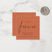 MINI | Entscheidung über Forever Terracotta Save t Mitteilungskarte (Vorderseite/Rückseite Beispiel)