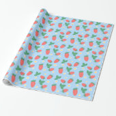 Mini-Erdbeerblüte Geschenkpapier (Ungerollt)