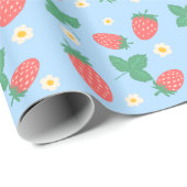 Mini-Erdbeerblüte Geschenkpapier (Rolleneckpunkt)