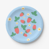 Mini-Erdbeerblüte Pappteller (Vorderseite)