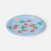 Mini-Erdbeerblüte Pappteller (Schrägansicht)