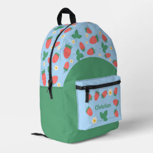 Mini-Erdbeerblüte personalisierbar Bedruckter Rucksack