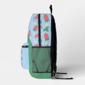 Mini-Erdbeerblüte personalisierbar Bedruckter Rucksack (Rechts)