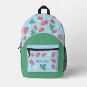 Mini-Erdbeerblüte personalisierbar Bedruckter Rucksack (Vorderseite)