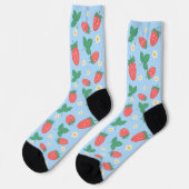 Mini-Erdbeerblüte Socken (Linkes Detail)