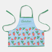 Mini-Erdbeerblüten personalisierbar Schürze (Vorderseite)