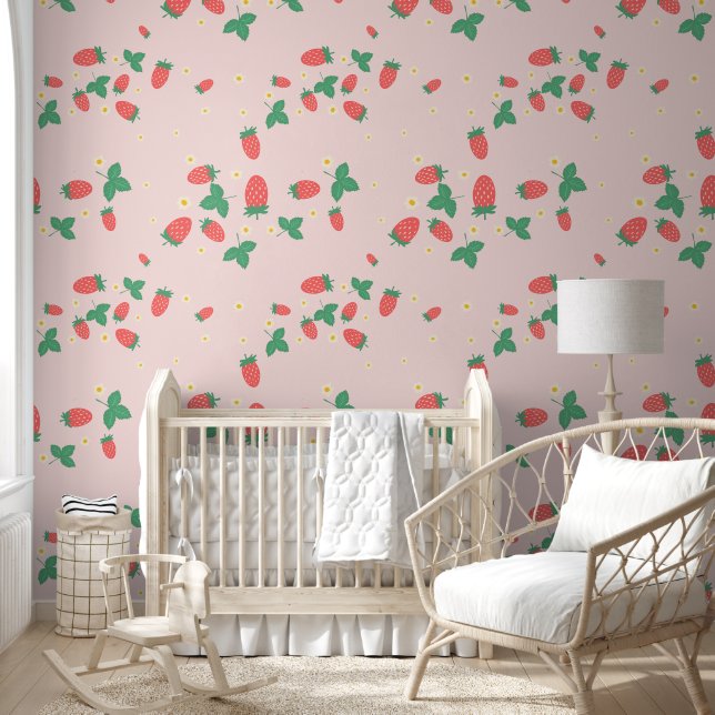 Mini-Erdbeerblüten-Wallpaper Tapete (Kinder)
