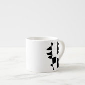 Mini-Espresso-Tasse Abstrakte Kunst Doppelgesicht Espressotasse (Vorderseite Rechts)