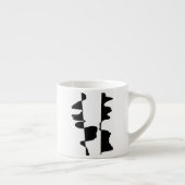 Mini-Espresso-Tasse Abstrakte Kunst Doppelgesicht Espressotasse (Rechts)