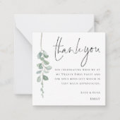 MINI Eucalyptus Foto 21. Danke Mitteilungskarte (Vorderseite)