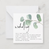 MINI Eucalyptus Informal Script Einladung zur Hoch (Vorderseite)