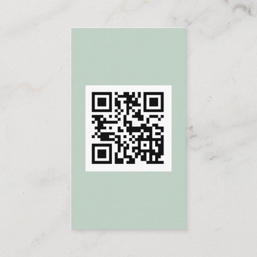 Mini Eucalyptus Script QR Code Angaben zum Hochzei Begleitkarte (Rückseite)
