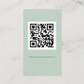 Mini Eucalyptus Script QR Code Wedding RSVP Begleitkarte (Rückseite)