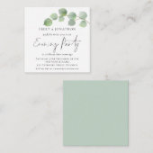 MINI Eucalyptus Wedding Abend Party Einladung (Vorne/Hinten)