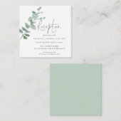 MINI | Eukalyptus Wedding Reception Details Begleitkarte (Vorne/Hinten)