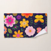 Mini Exotic Blume Blumenmuster Badhandtuch Set (Handtuch)