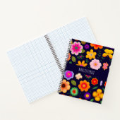 Mini Exotic Blume Blumenmuster Notizblock (Innenseite)