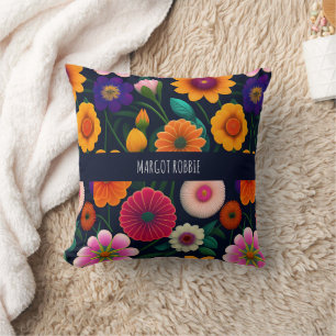 Mini Exotic Blume Regenbogenmuster Kissen