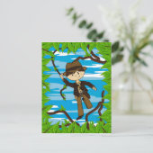 Mini Explorer auf Jungle Vine Postcard Postkarte (Stehend Vorderseite)