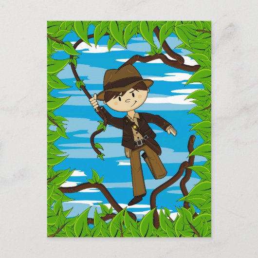 Mini Explorer auf Jungle Vine Postcard Postkarte (Vorderseite)
